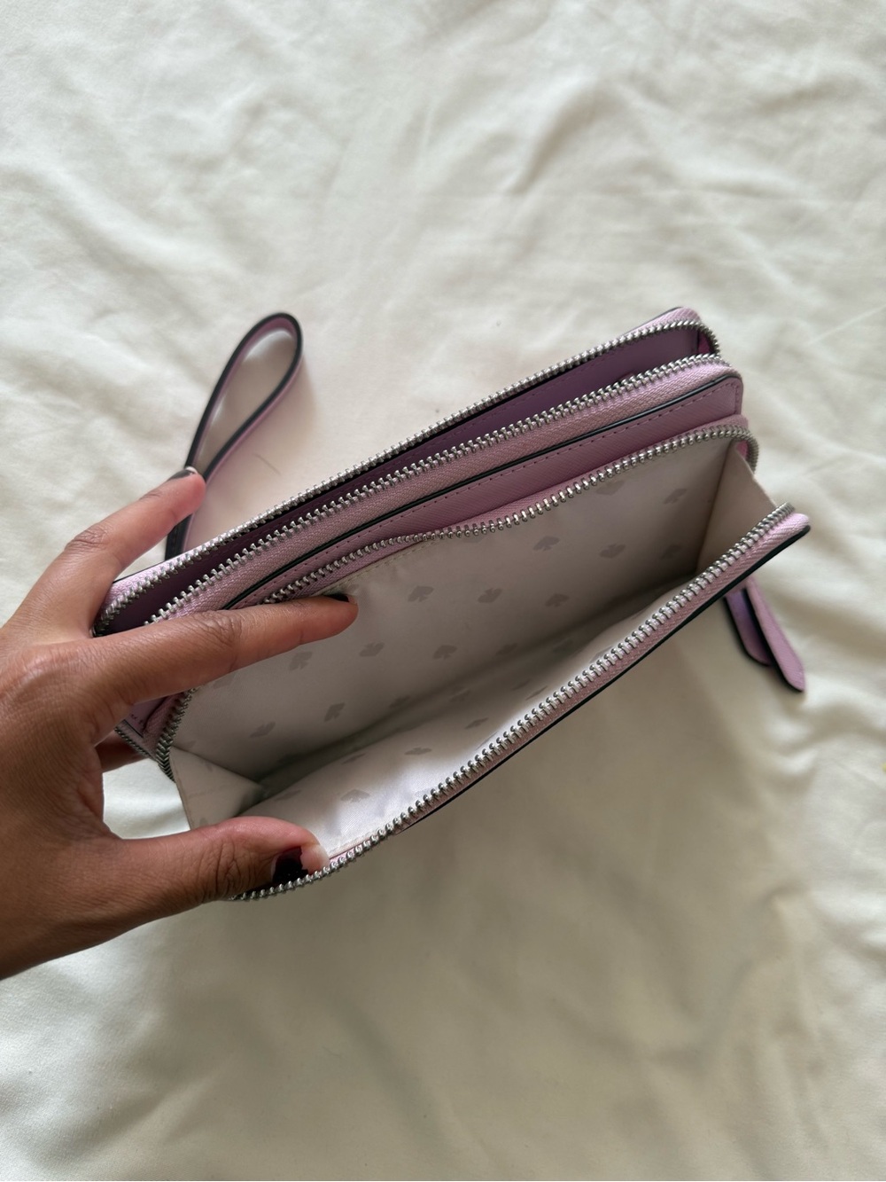 KATE SPADE | Payton Large Carryall Lavender Wristlet Wallet | - Picture 7 of 10